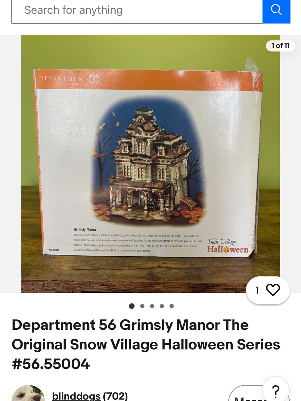 Department 56 Grimsly Manor Halloween Wall Art - Orange / Cream
